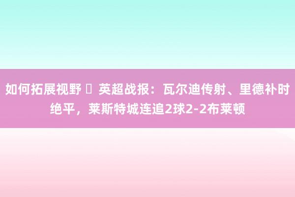 如何拓展视野 ⚽英超战报：瓦尔迪传射、里德补时绝平，莱斯特城连追2球2-2布莱顿