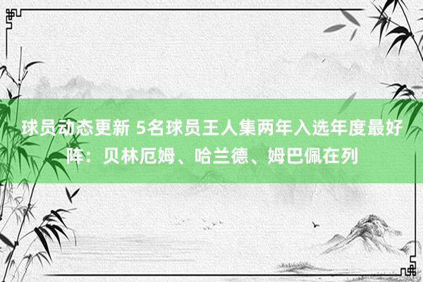 球员动态更新 5名球员王人集两年入选年度最好阵：贝林厄姆、哈兰德、姆巴佩在列